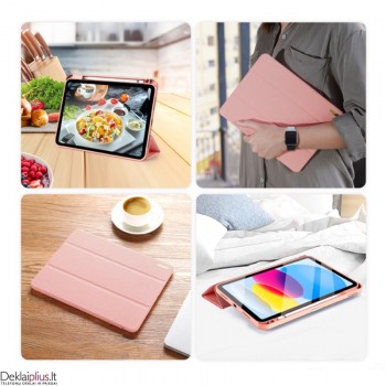 Dux Ducis domo serijos atverčiamas dėklas - rūžavas (Apple Ipad 10.9 (2022)-Ipad 11 (2025)